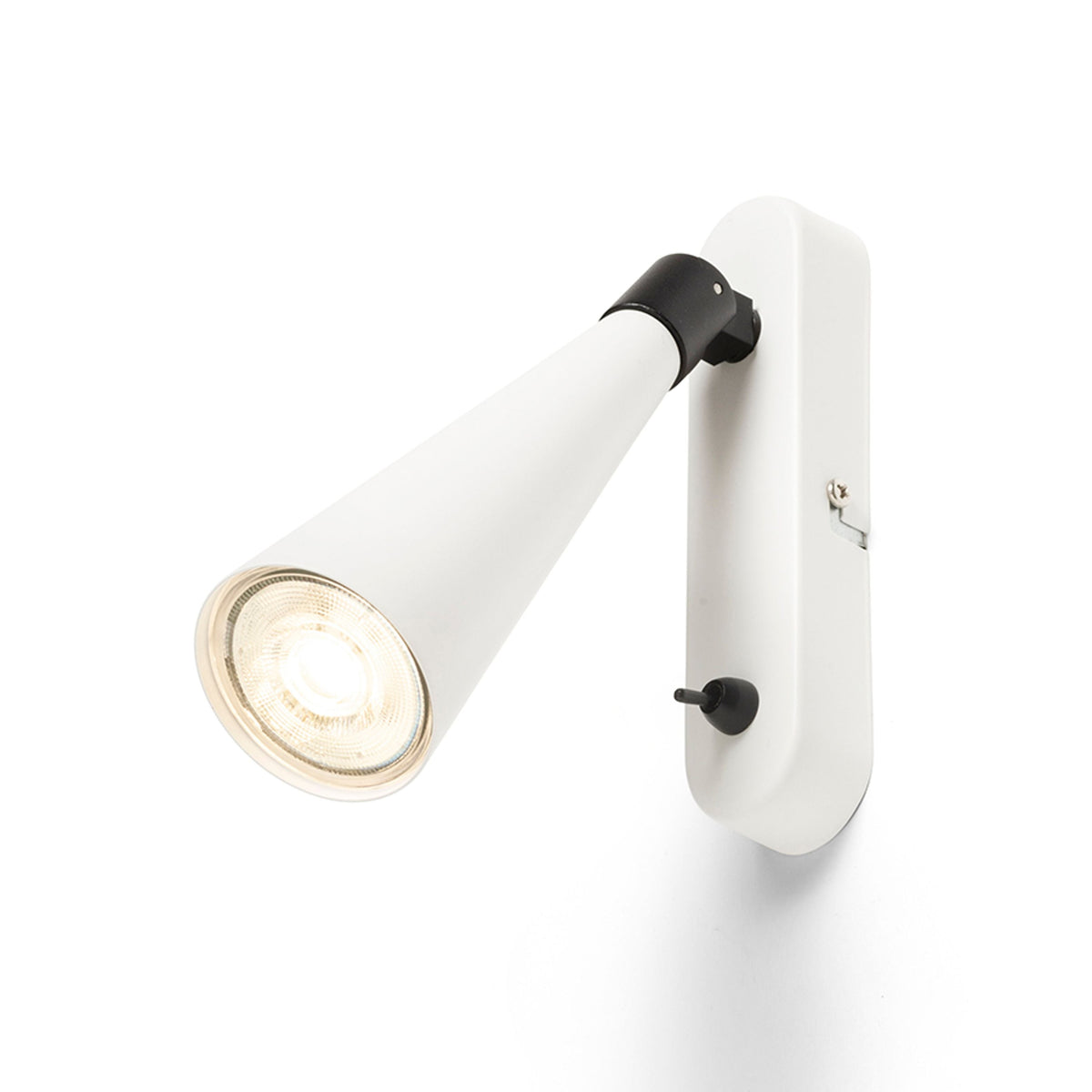 ALEXIS | wandspot met conische reflector en schakelaar | GU10 | drie kleuren | met of zonder lichtbron