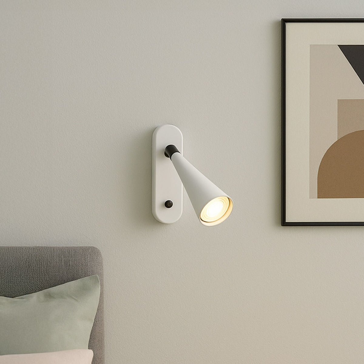 ALEXIS | wandspot met conische reflector en schakelaar | GU10 | drie kleuren | met of zonder lichtbron