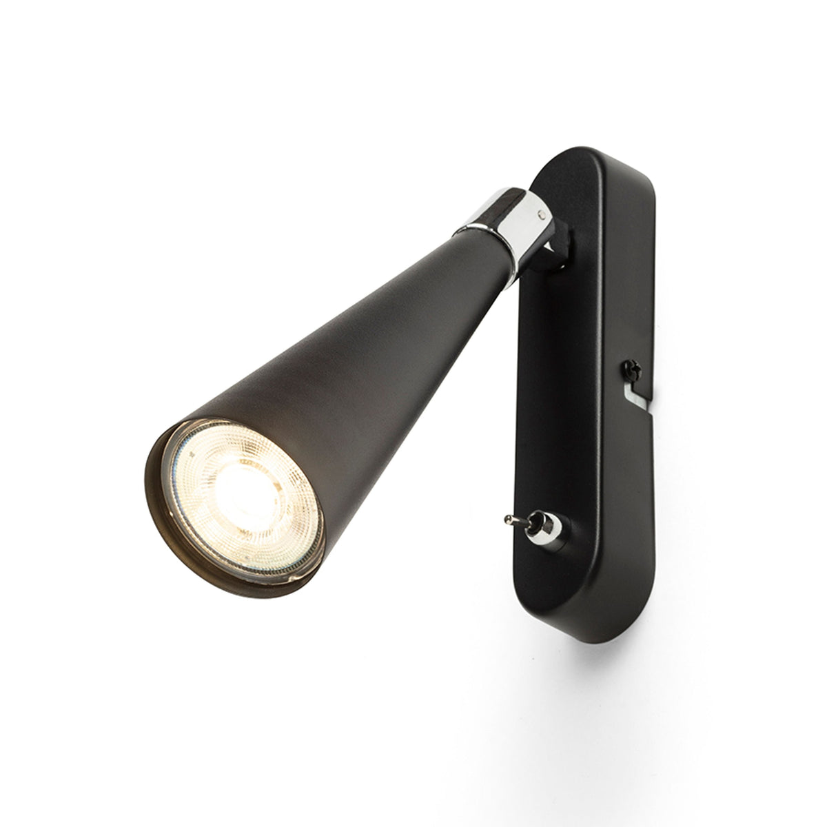 ALEXIS | wandspot met conische reflector en schakelaar | GU10 | drie kleuren | met of zonder lichtbron