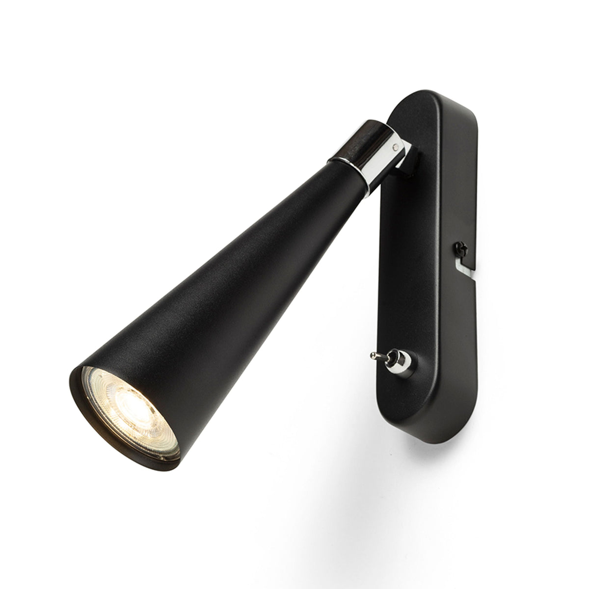 ALEXIS | wandspot met conische reflector en schakelaar | GU10 | drie kleuren | met of zonder lichtbron