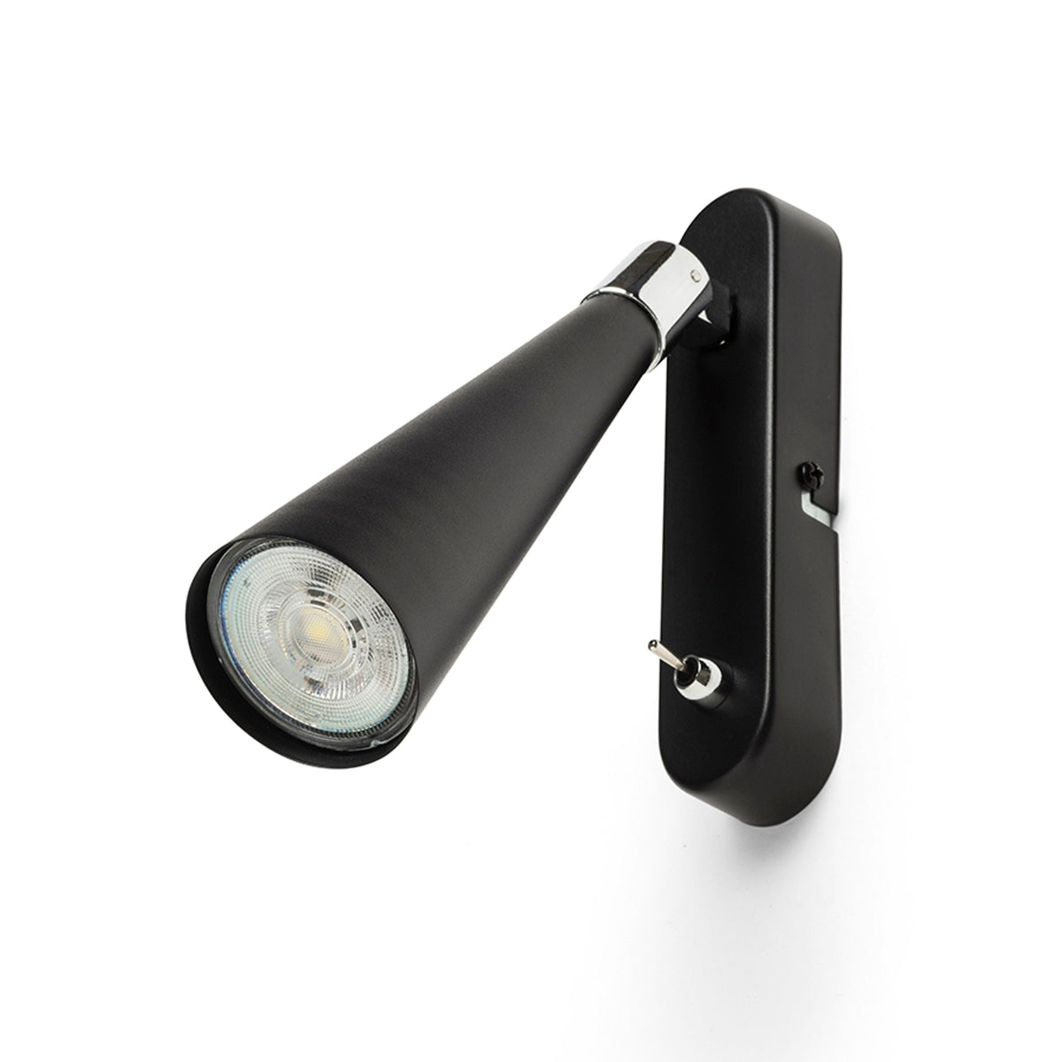 ALEXIS | wandspot met conische reflector en schakelaar | GU10 | drie kleuren | met of zonder lichtbron