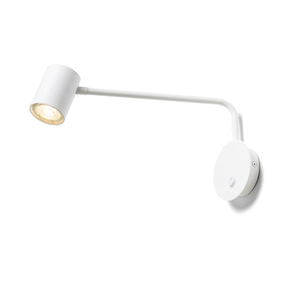 FILIP | verstelbare wandspot op arm | GU10, wit of zwart
