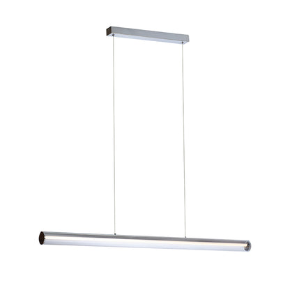 RIVIER LED I | lineaire LED hanglamp 117 cm | 24W 2000lm 3000K | chroom of zwart