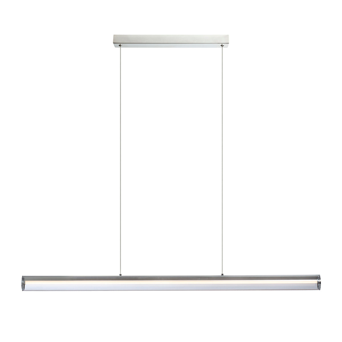 RIVIER LED I | lineaire LED hanglamp 117 cm | 24W 2000lm 3000K | chroom of zwart