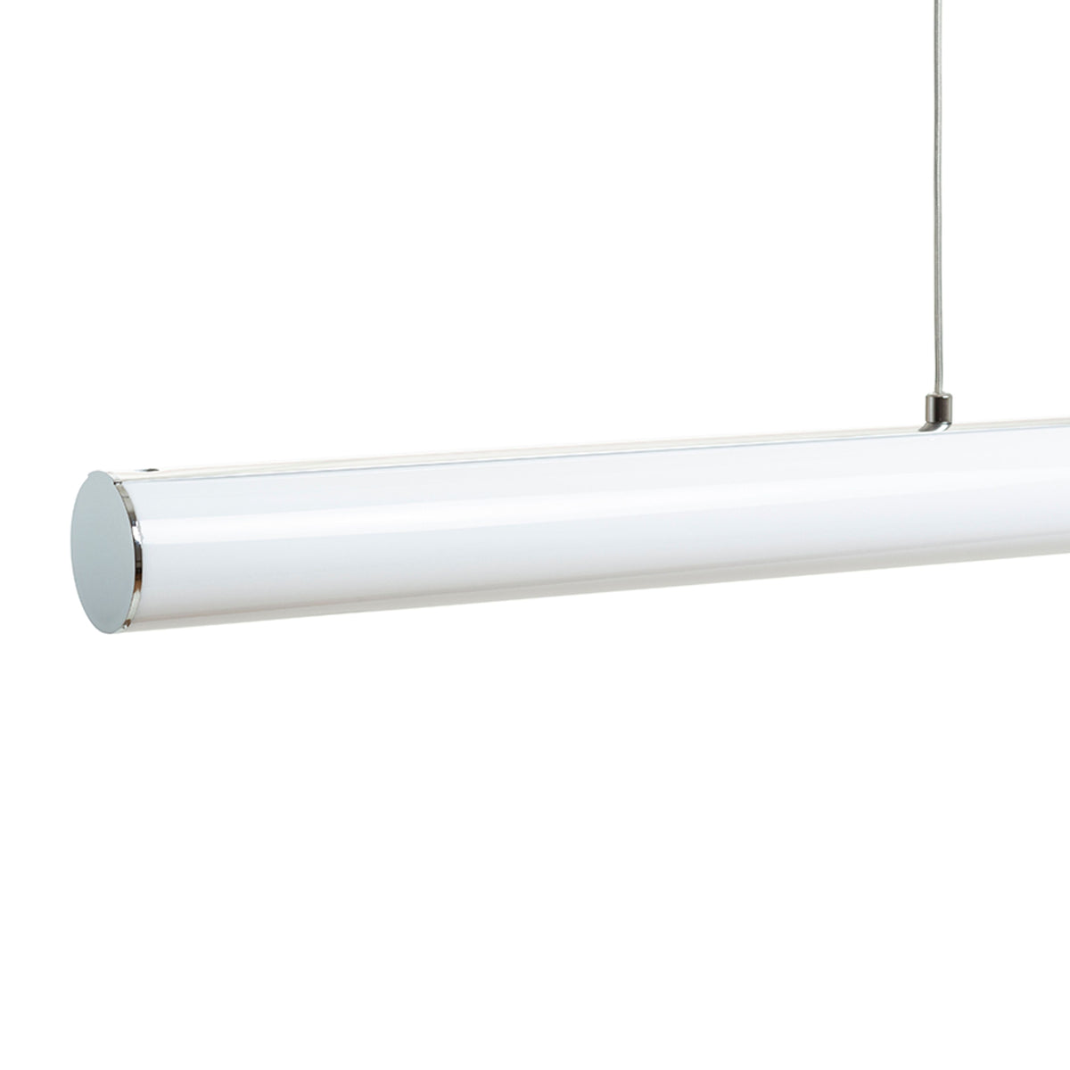 RIVIER LED I | lineaire LED hanglamp 117 cm | 24W 2000lm 3000K | chroom of zwart