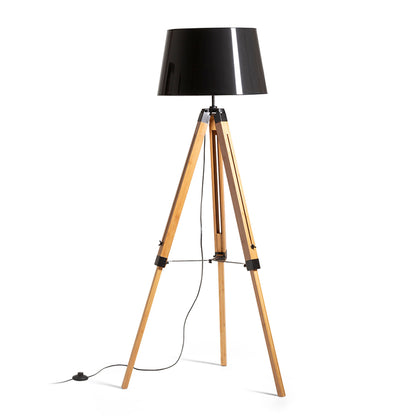 ALVIS RIDICK vloerlamp glanzend zwart goud E27