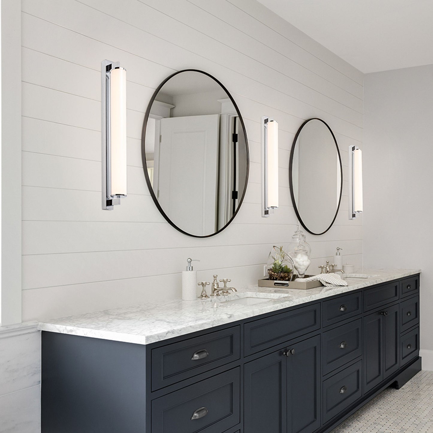 ROCCA 60 | LED badkamer wandlamp | opaal buis, chroom