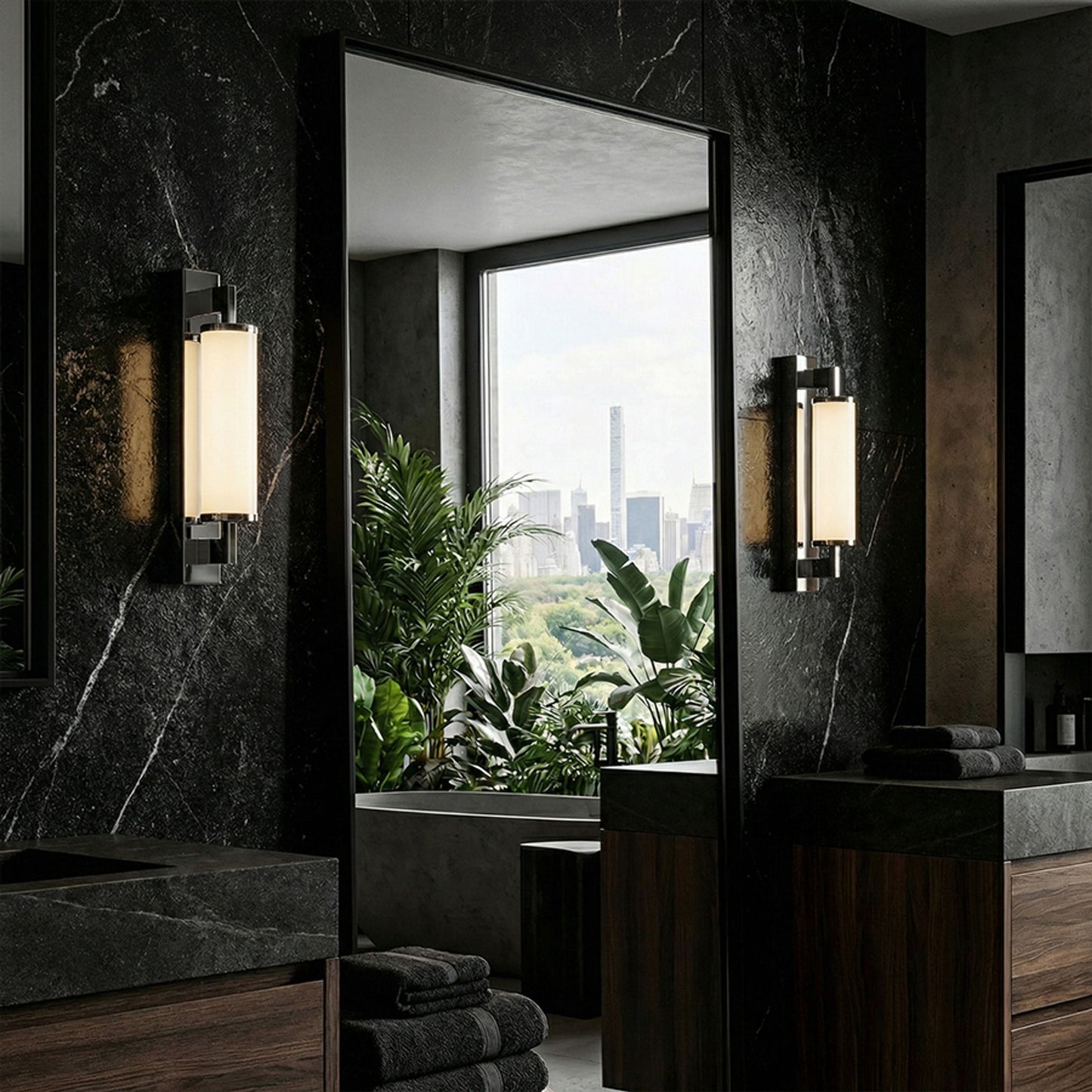 ROCCA 34 | LED badkamer wandlamp | opaal buis, chroom