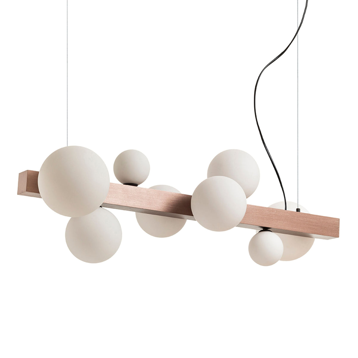 KASSANDRA | designové závěsné svítidlo s 8 skleněnými stínidly | G9 | kartáčovaný bronz | se světelným zdrojem nebo bez něj