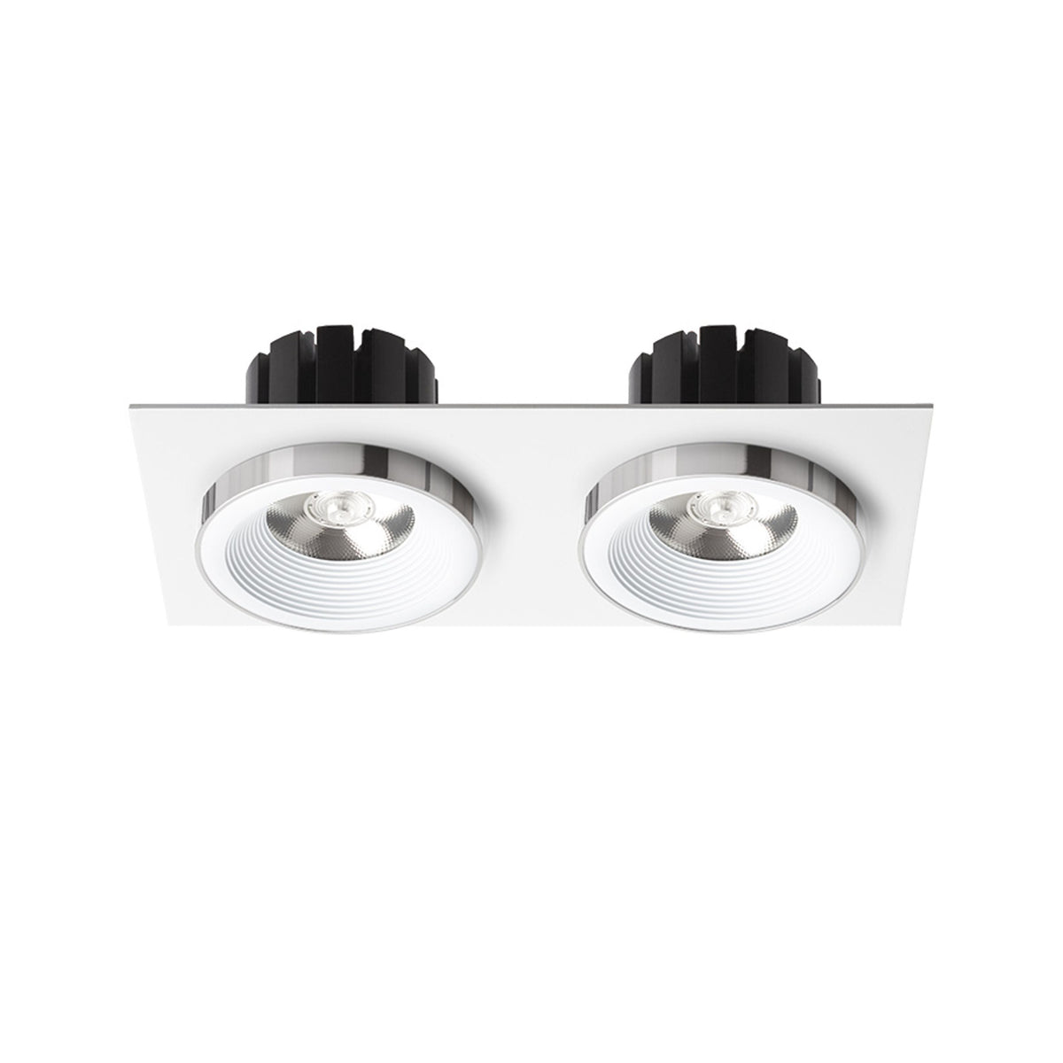 SHARM SQ II | dubbele vierkante inbouwspot | 2x 10 W 1800 lm 3000K | 9 kleuren