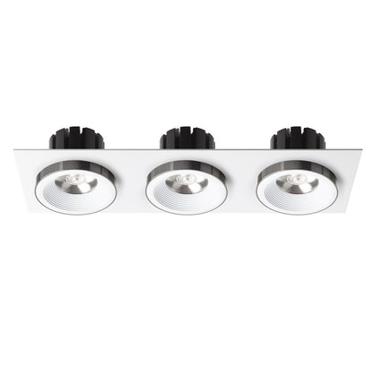 SHARM SQ III | drievoudige vierkante inbouwspot | 3x 10 W 2700 lm 3000K | 9 kleuren