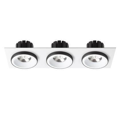 SHARM SQ III | drievoudige vierkante inbouwspot | 3x 10 W 2700 lm 3000K | 9 kleuren
