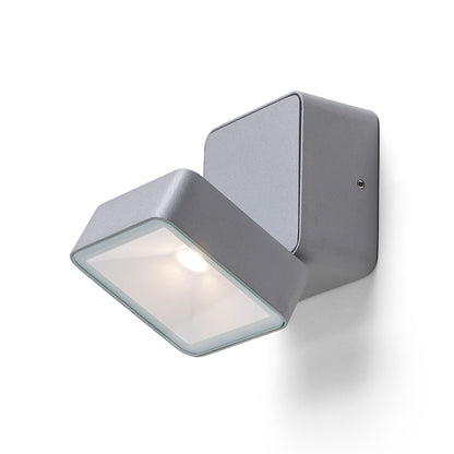 FLAVIO SQ | véiereckege Bausse-Opbau-Strahler, kipbar | LED 6W 640lm 3000K | IP54 | schwaarz oder hellgro