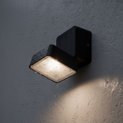 FLAVIO SQ | véiereckege Bausse-Opbau-Strahler, kipbar | LED 6W 640lm 3000K | IP54 | schwaarz oder hellgro