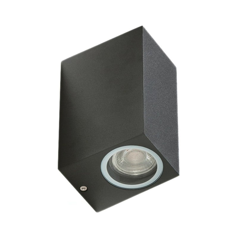 Azzardo RIMINI 2 vierkante up-down buitenwandlamp donkergrijs