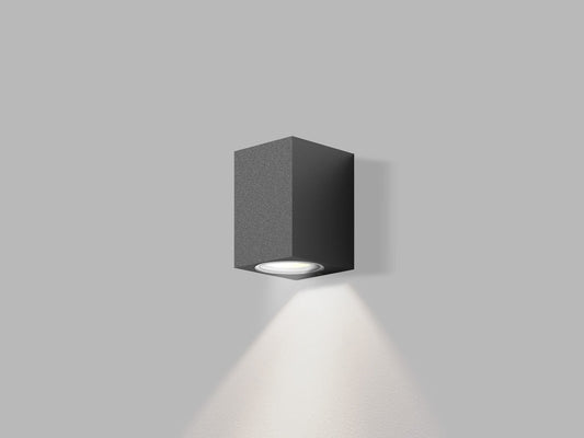 LED2 ROMY 1 antraciet rechthoekige buitenwandlamp GU10 IP65