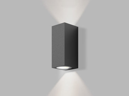 LED2 ROMY 2 antraciet up & down rechthoekige buitenwandlamp GU10 IP65