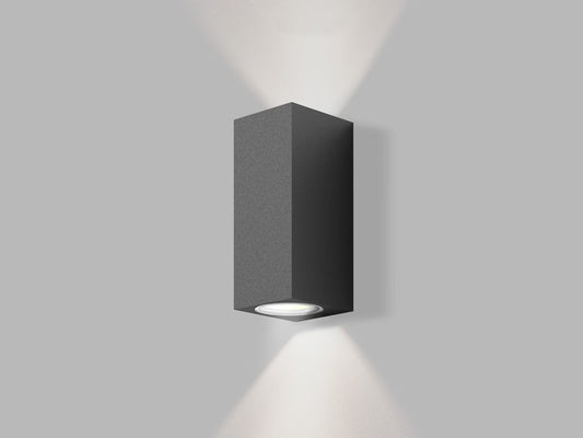 LED2 ROMY 2 antraciet up & down rechthoekige buitenwandlamp GU10 IP65