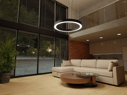 LED2 SATURN SLIM II P/N-Z hanglamp - sfeerbeeld