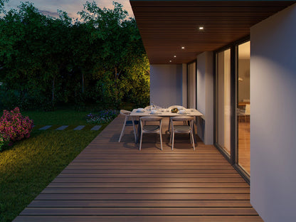 LED2 SPLASH wandlamp terras sfeerbeeld buiten