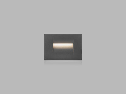 LED2 STEP IN S rechthoekige inbouw trap- en vloerverlichting antraciet IP65