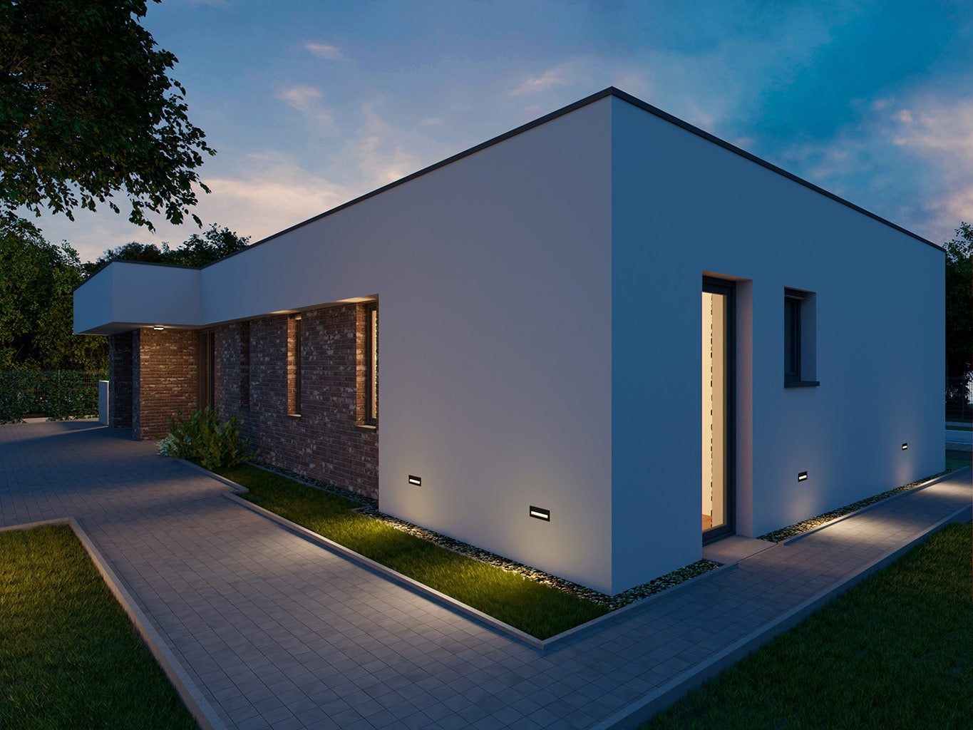 LED2 STEP IN trapverlichting sfeerbeeld buiten