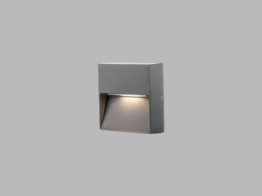 LED2 STEP ON Q S kleine vierkante opbouw trap- en vloerverlichting antraciet IP65