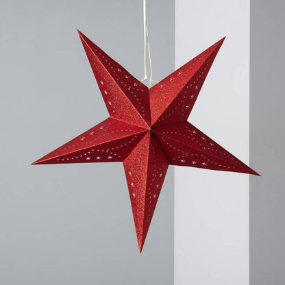 LED-Stär aus Pabeier 60 cm | rout | 15 LED