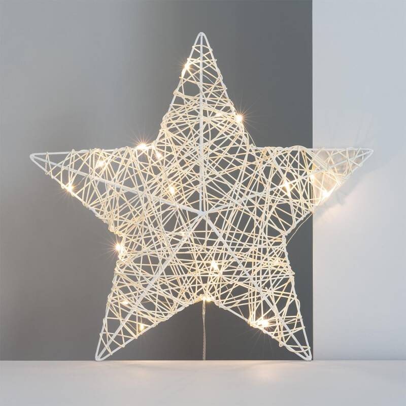 LED ster van natuurvezel 42 cm | 20 LED