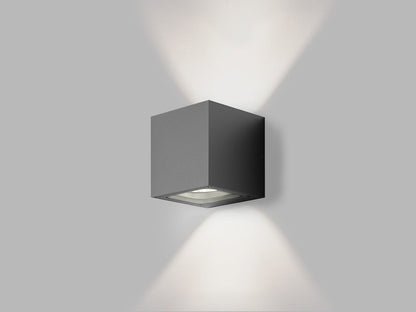 LED2 TOMY 2 antraciet up & down kubus buitenwandlamp IP65