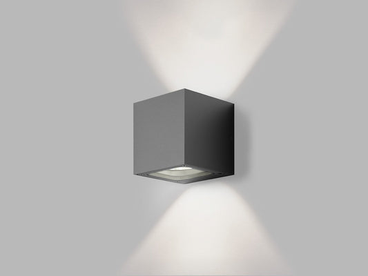 LED2 TOMY 2 antraciet up & down kubus buitenwandlamp IP65