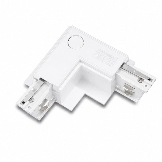 3-LINE 230V | Hoekconnector links met voeding | inbouw gips | wit of zwart