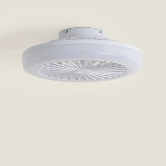Angaro compacte plafondventilator wit met LED