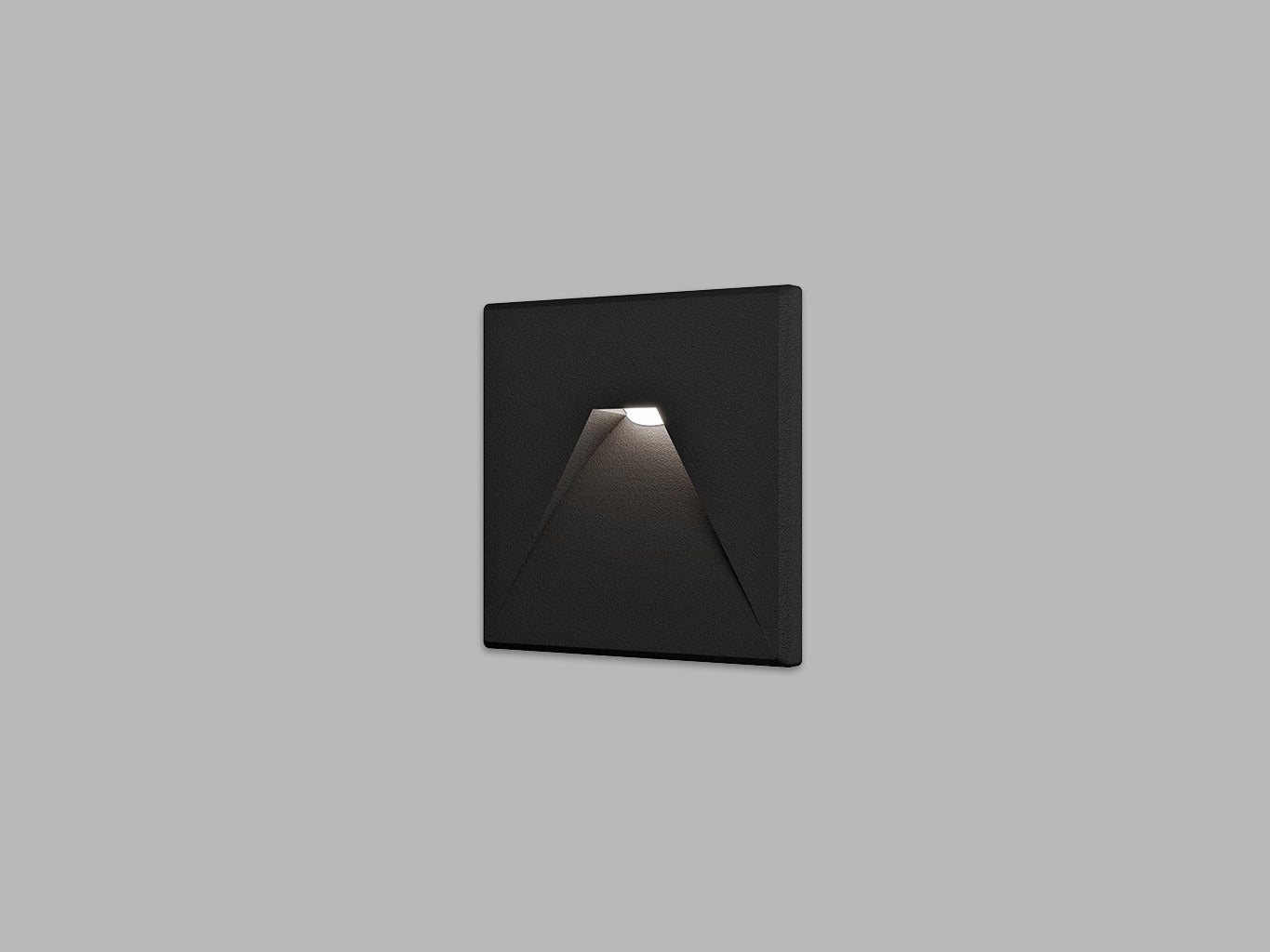 LED2 WALK II Q vierkante inbouw grondspot zwart IP44