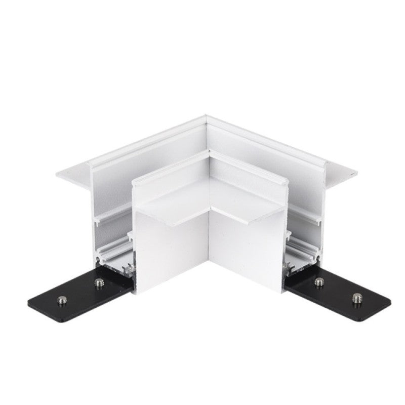 ALFA Magnetic 48V | Hoekconnector 90° TM52 | inbouw gips (2 lagen) | wit of zwart